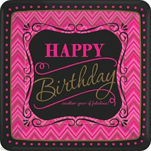 Picture of BORN TO BE FABULOUS SQUARE PLATES 26CM